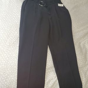 Express high waisted o-ring paperbag ankle pant